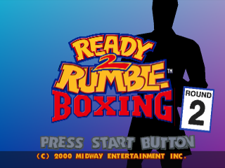Ready 2 Rumble Boxing title screen for Playstation